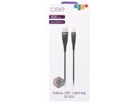 картинка Кабель USB A(M) - Lightning(M) CBR CB 501 {1.0м, USB 2.0, 2.1A, CB501-Silver} от магазина Wizard Co.