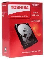картинка HDD накопитель 500ГБ Toshiba P300 {3.5", 7200rpm, 64Мб, SATA III, HDWD105EZSTA, RTL} от магазина Wizard Co.