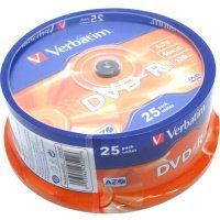 картинка Диск DVD-R Verbatim 4.7Gb 16-х, 25 шт, Cake Box от магазина Wizard Co.