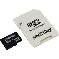 картинка Карта памяти 032Gb Smart buy SB32GBSDCL10-01 Micro SDHC Class 10, SD adapter от магазина Wizard Co.