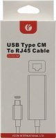 картинка Кабель-адаптер USB Type-C(M) - LAN(F,RJ-45) VCom {0.15м, USB 3.1 -> LAN 1000 Мбит/с, серый, DU320M} от магазина Wizard Co.