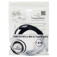 картинка Кабель USB micro B(M,9P) - Type-C(M) Gembird/Cablexpert {1.8м, USB 3.0/3.1, CCP-USB3-mBMCM-6} от магазина Wizard Co.