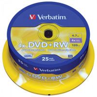 картинка Диск Verbatim DVD+RW , 4.7Gb 4-х , 25шт, Cake Box от магазина Wizard Co.