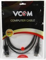 картинка Кабель DisplayPort(M,20P) - HDMI(M,19P) VCOM {1.8м, пакет, черный, CG494-B} от магазина Wizard Co.