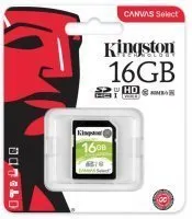 картинка Карта памяти 016Gb SecureDigital Kingston Canvas Select [SDS/16GB, SDHC, Class10, UHS-I U1] от магазина Wizard Co.